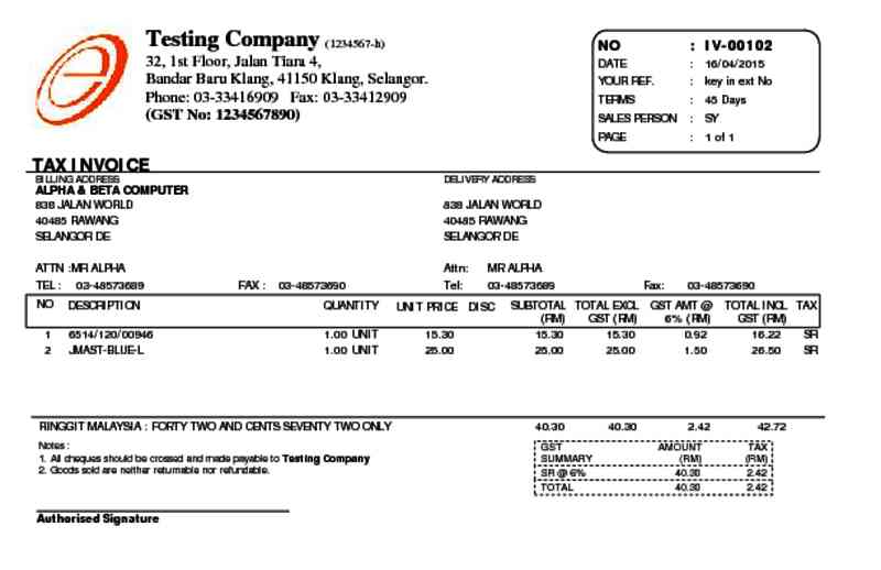 28 Tax Invoice Half
